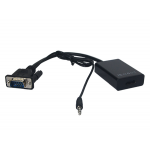 Convertidor cable vga macho a hdmi + audio caja verde